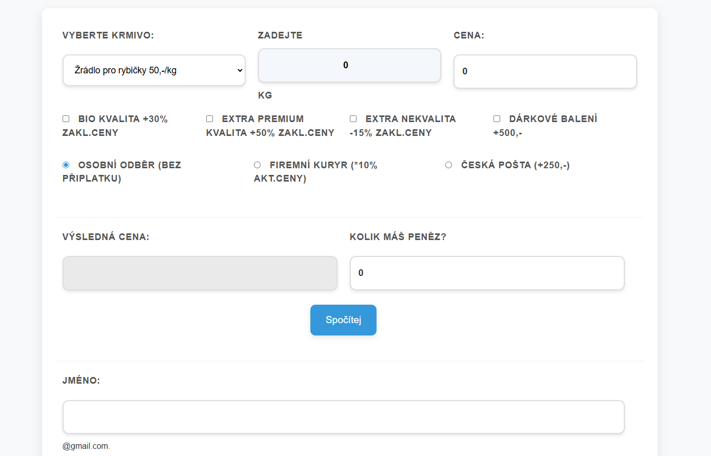 Order calculator
